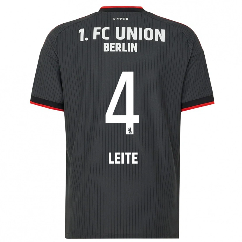 Danxen Men Diogo Leite #4 Black White Red Away Jersey 2026/27 T-Shirt