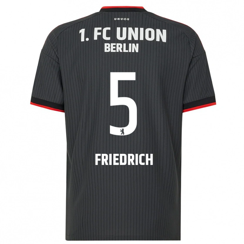 Danxen Men Marvin Friedrich #5 Black White Red Away Jersey 2026/27 T-Shirt