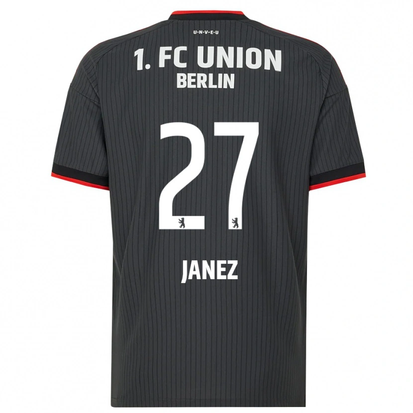 Danxen Men Korina Janež #27 Black White Red Away Jersey 2026/27 T-Shirt