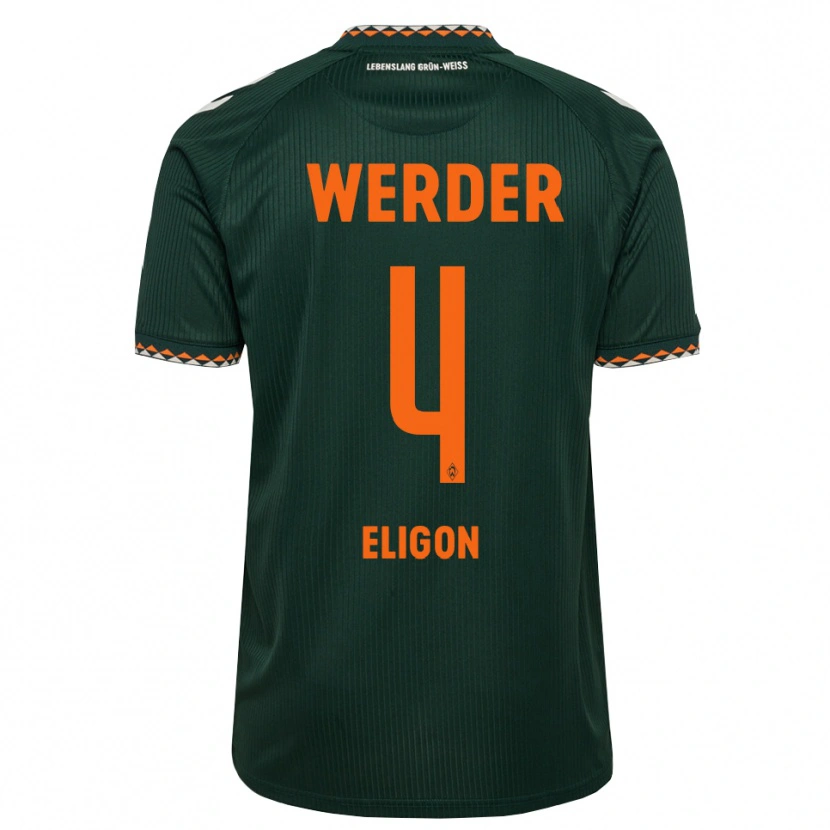 Danxen Men Kenneth Eligon #4 Dark Green Orange White Away Jersey 2026/27 T-Shirt