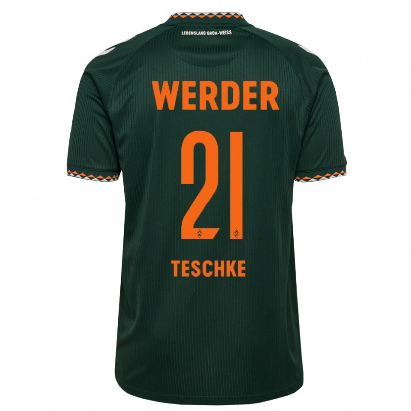 Danxen Men Tim Teschke #21 Dark Green Orange White Away Jersey 2026/27 T-Shirt