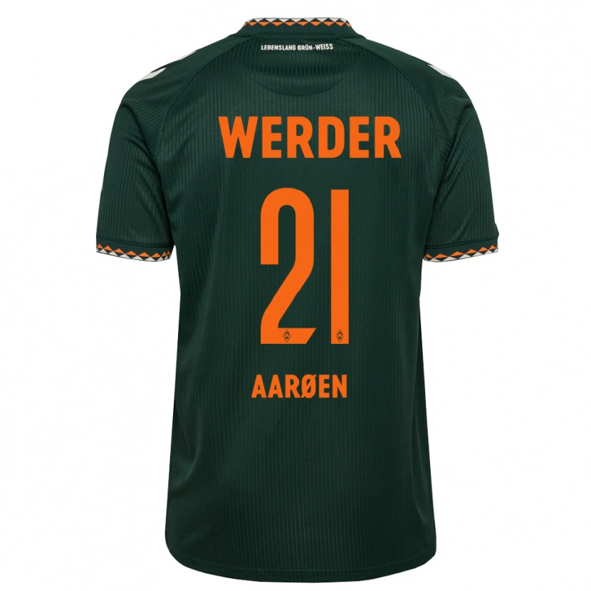Danxen Men Isak Hansen-Aaröen #21 Dark Green Orange White Away Jersey 2026/27 T-Shirt