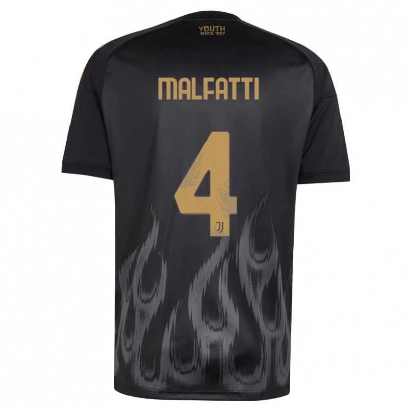Danxen Men Tiago Malfatti #4 Black Brown Third Jersey 2026/27 T-Shirt