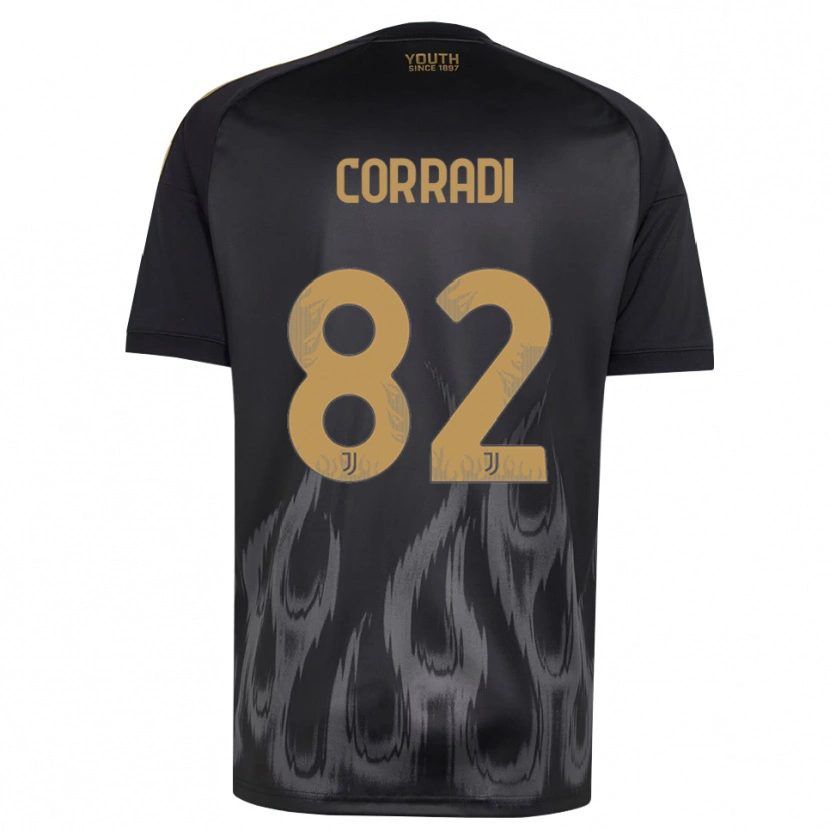 Danxen Men Christian Corradi #82 Black Brown Third Jersey 2026/27 T-Shirt