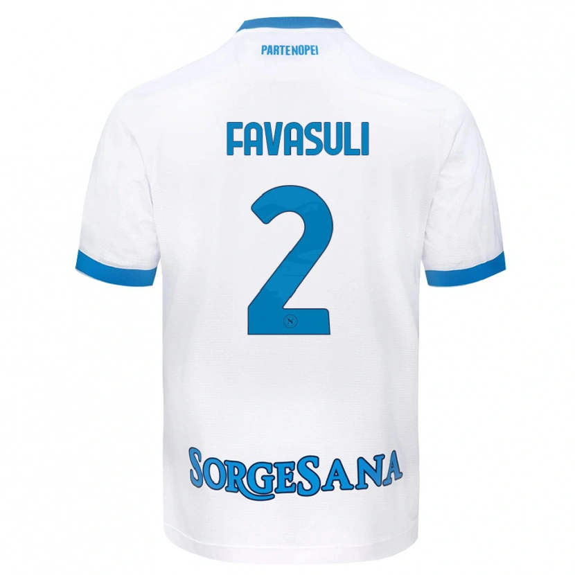 Danxen Men Costantino Favasuli #2 White Sky Blue Away Jersey 2026/27 T-Shirt