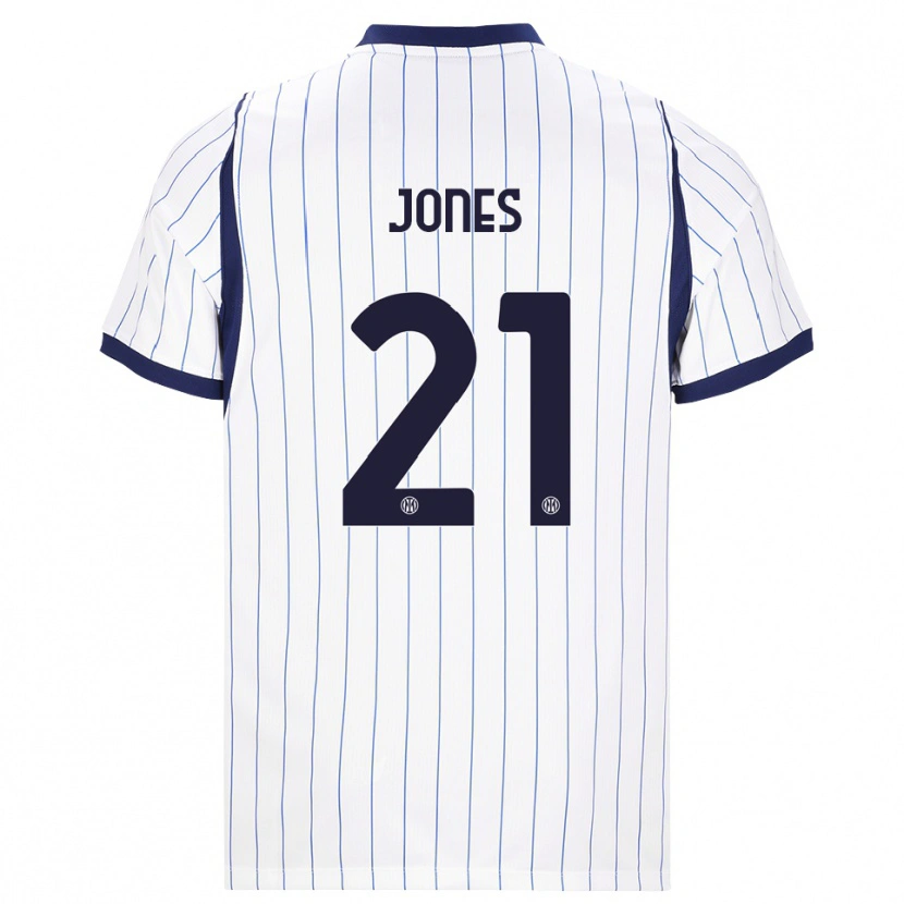 Danxen Women Curtis Jones #21 White Navy Blue Away Jersey 2026/27 T-Shirt