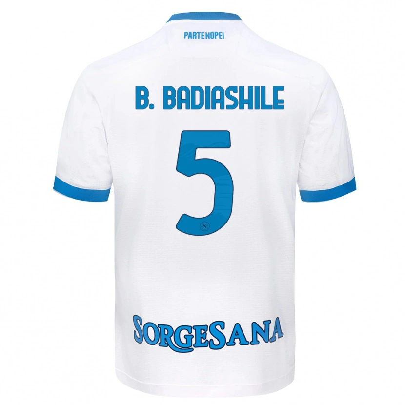 Danxen Women Benoît Badiashile #5 White Sky Blue Away Jersey 2026/27 T-Shirt