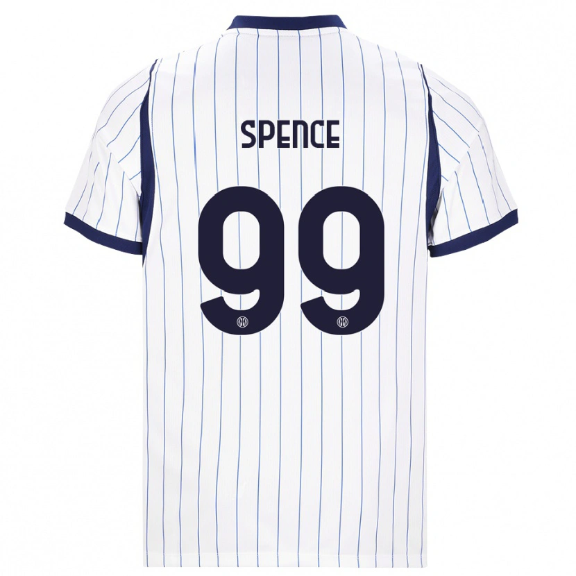 Danxen Women Djed Spence #99 White Navy Blue Away Jersey 2026/27 T-Shirt