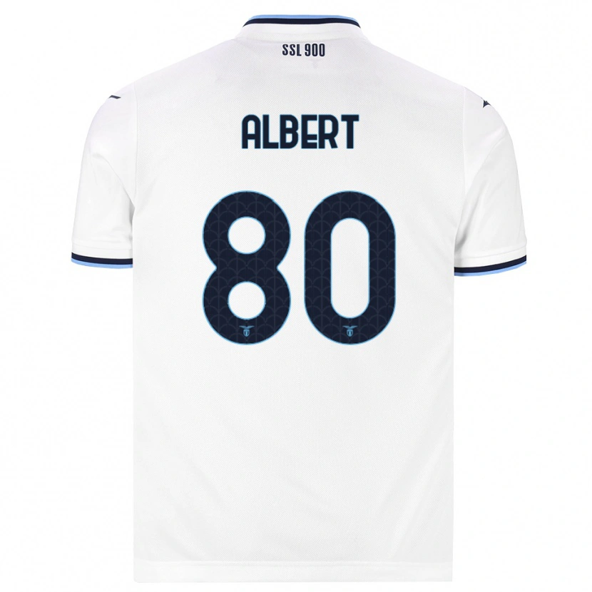 Danxen Women Albert Gudmundsson #80 White Navy Blue Away Jersey 2026/27 T-Shirt