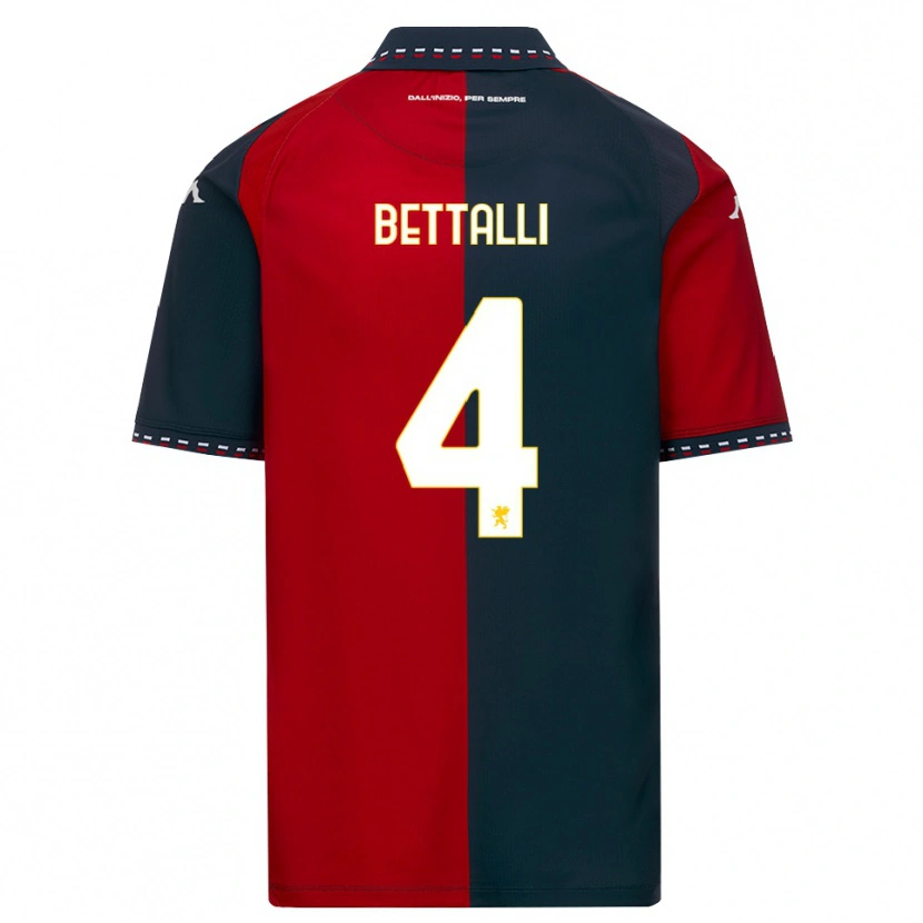 Danxen Women Giorgia Bettalli #4 Red Black White Home Jersey 2026/27 T-Shirt