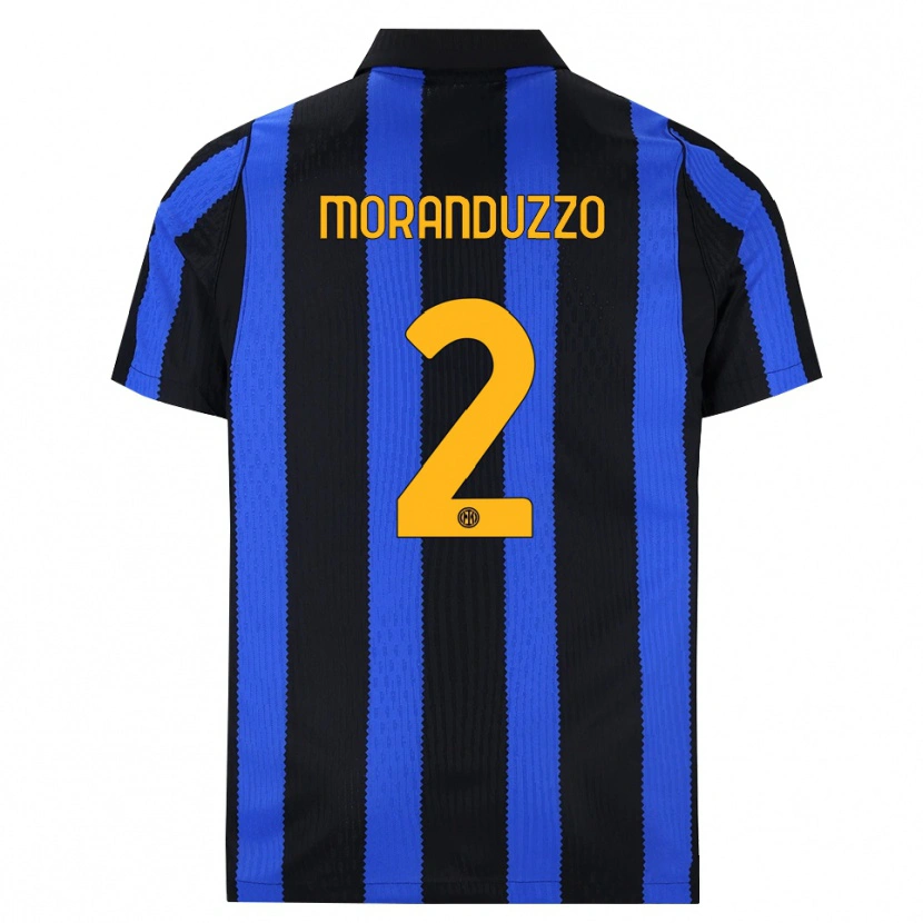 Danxen Women Nicolo Moranduzzo #2 Black Blue Yellow Home Jersey 2026/27 T-Shirt