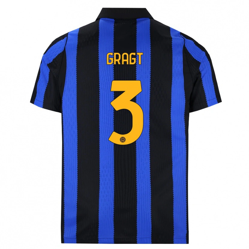 Danxen Women Stefanie Van Der Gragt #3 Black Blue Yellow Home Jersey 2026/27 T-Shirt