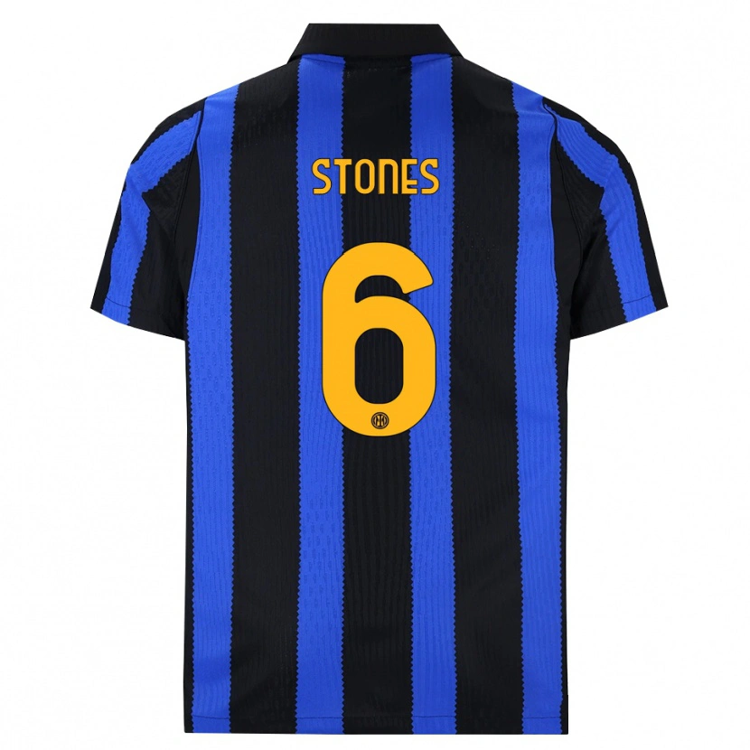 Danxen Women John Stones #6 Black Blue Yellow Home Jersey 2026/27 T-Shirt