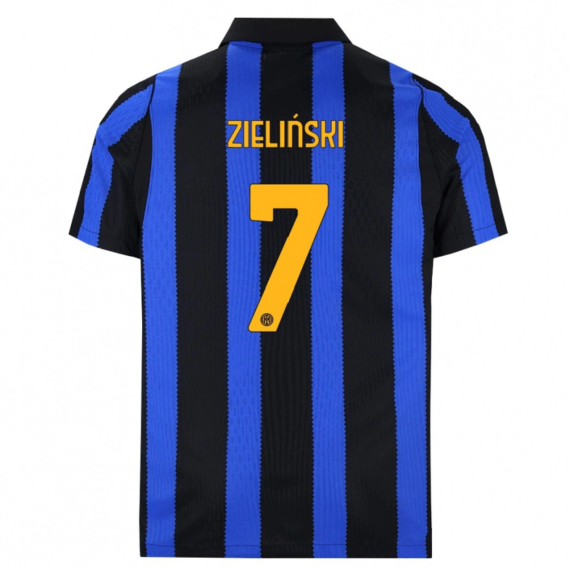Danxen Women Piotr Zielinski #7 Black Blue Yellow Home Jersey 2026/27 T-Shirt
