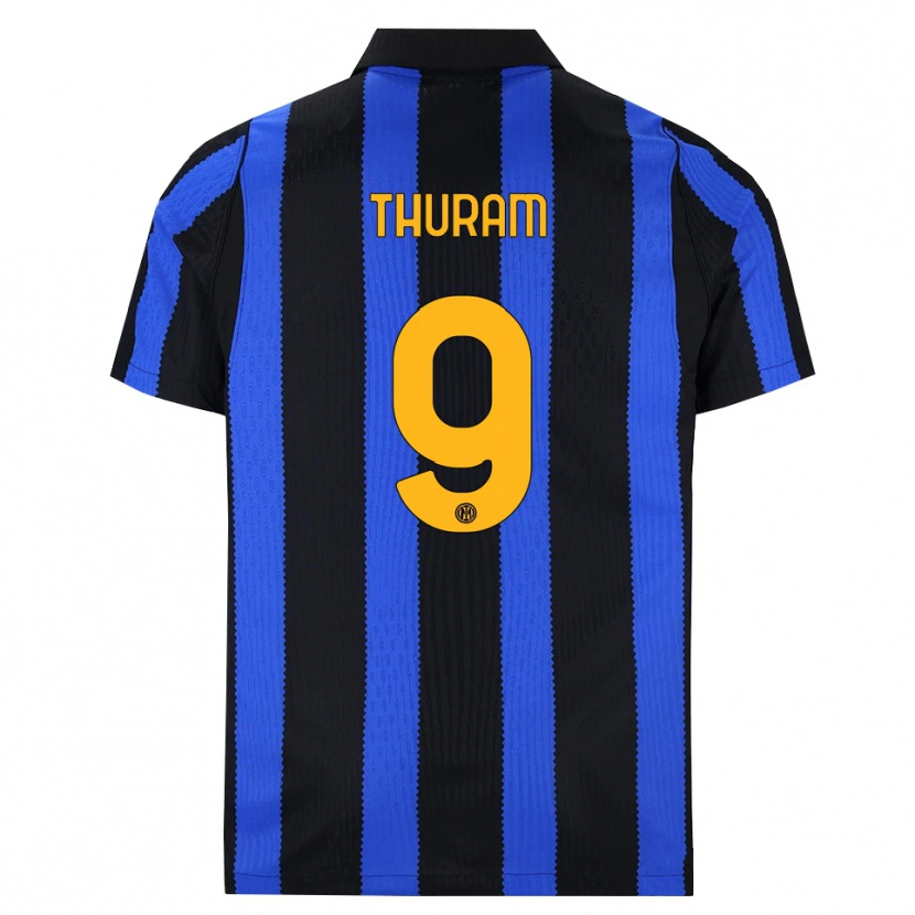 Danxen Women Marcus Thuram #9 Black Blue Yellow Home Jersey 2026/27 T-Shirt