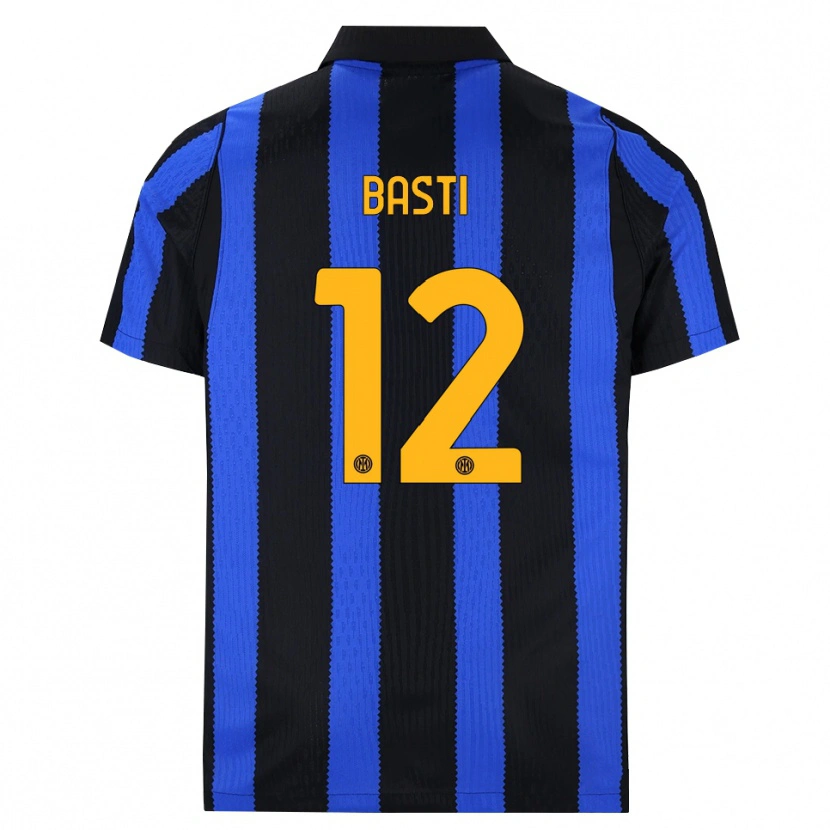 Danxen Women Matteo Basti #12 Black Blue Yellow Home Jersey 2026/27 T-Shirt