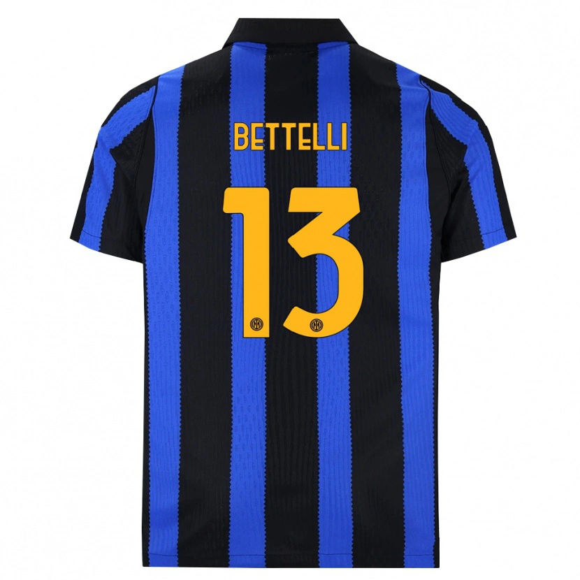 Danxen Women Luca Bettelli #13 Black Blue Yellow Home Jersey 2026/27 T-Shirt