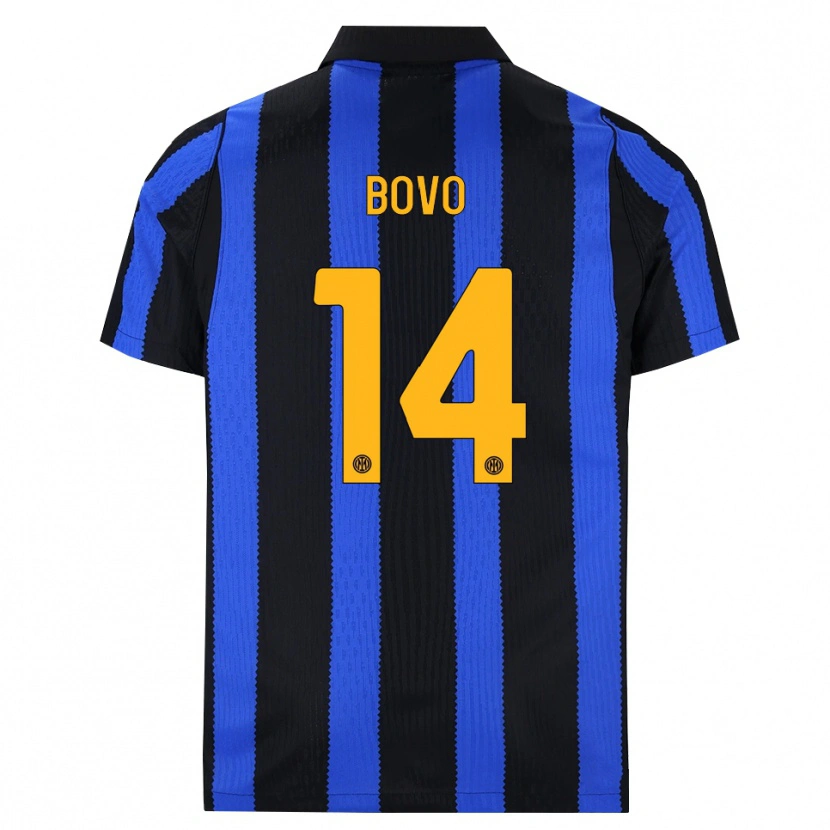 Danxen Women Leonardo Bovo #14 Black Blue Yellow Home Jersey 2026/27 T-Shirt