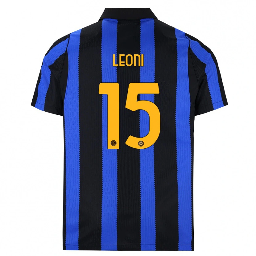 Danxen Women Luca Leoni #15 Black Blue Yellow Home Jersey 2026/27 T-Shirt