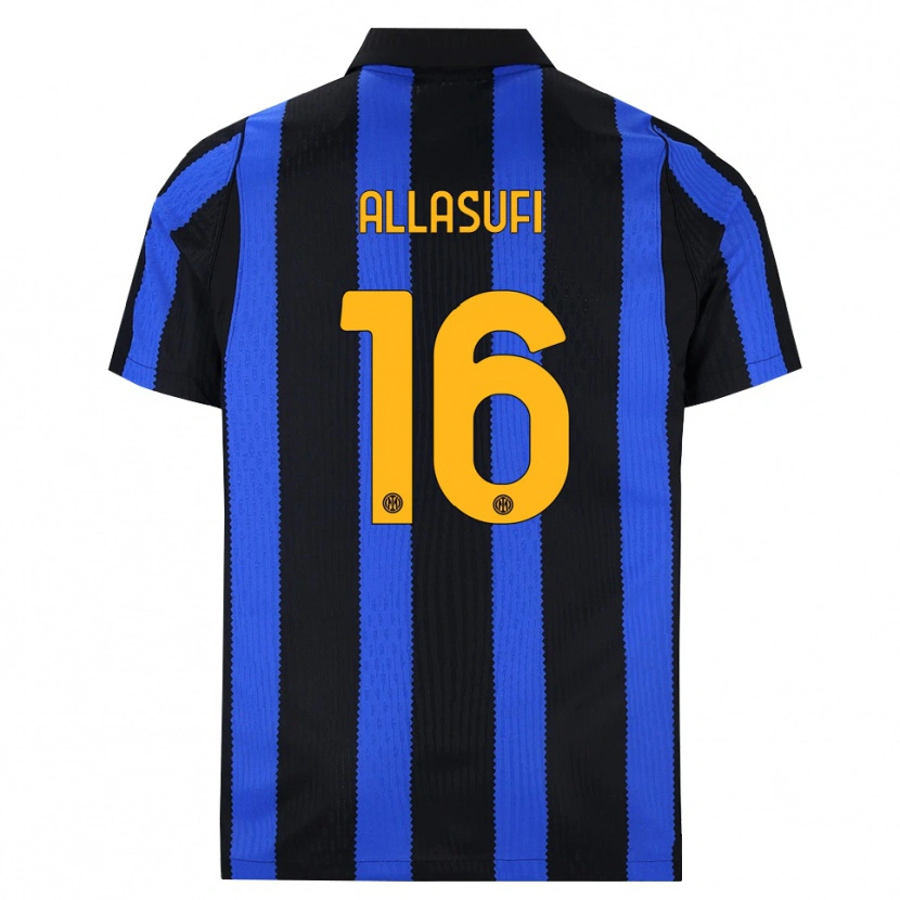 Danxen Women Mattias Allasufi #16 Black Blue Yellow Home Jersey 2026/27 T-Shirt