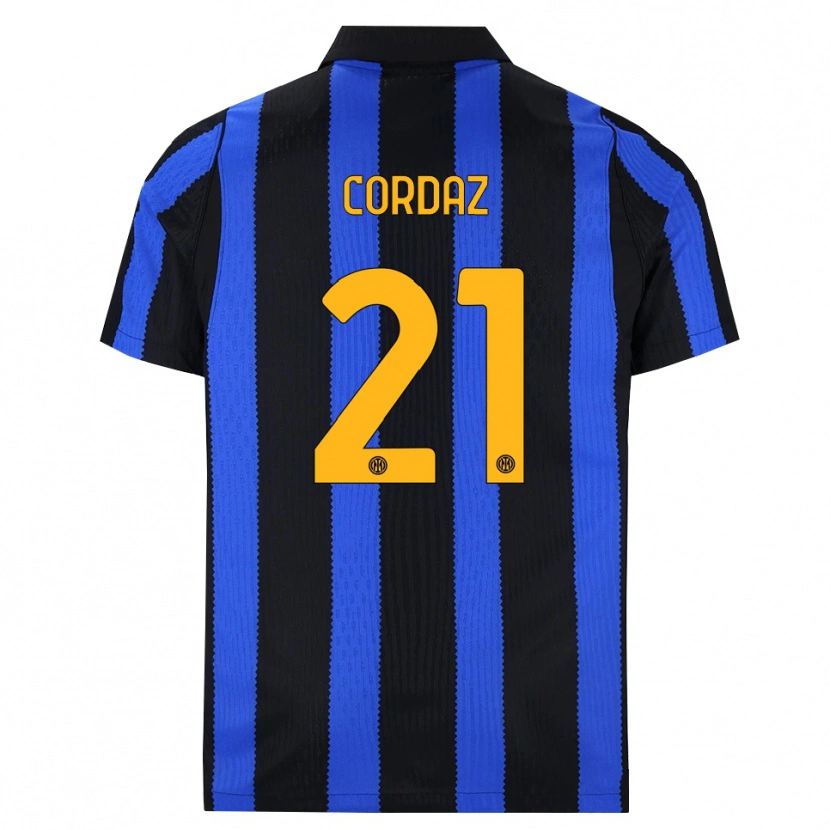 Danxen Women Alex Cordaz #21 Black Blue Yellow Home Jersey 2026/27 T-Shirt