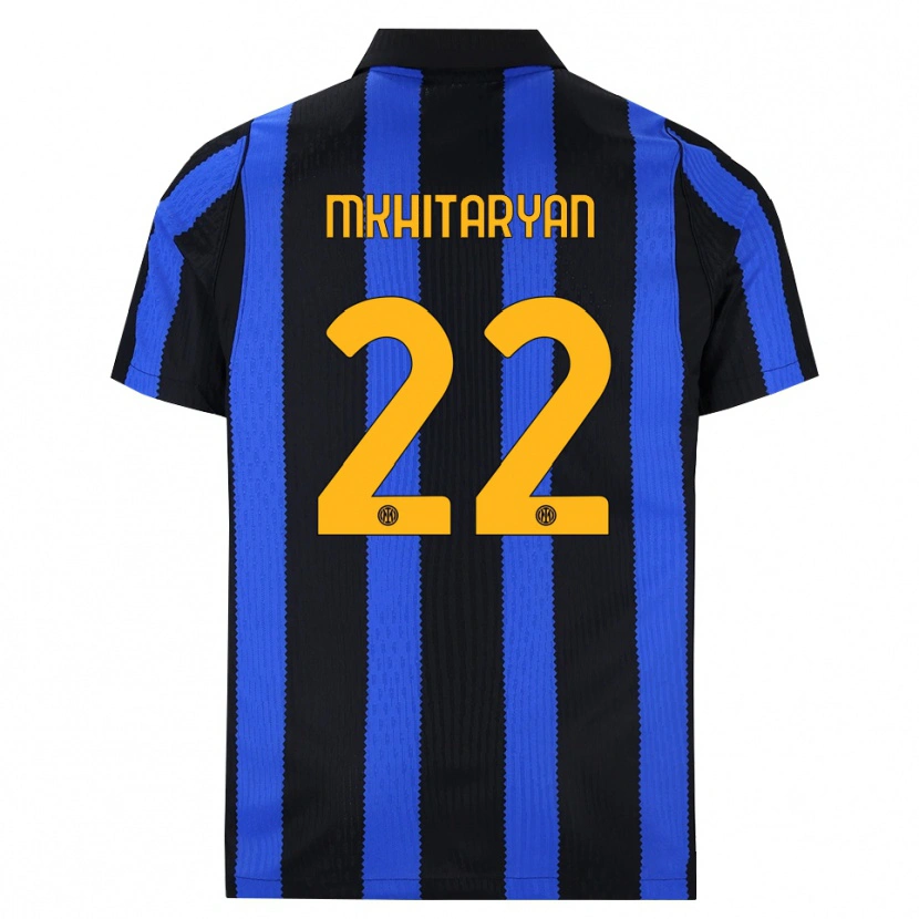 Danxen Women Henrikh Mkhitaryan #22 Black Blue Yellow Home Jersey 2026/27 T-Shirt