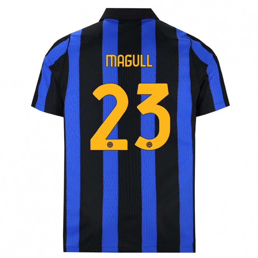 Danxen Women Lina Magull #23 Black Blue Yellow Home Jersey 2026/27 T-Shirt