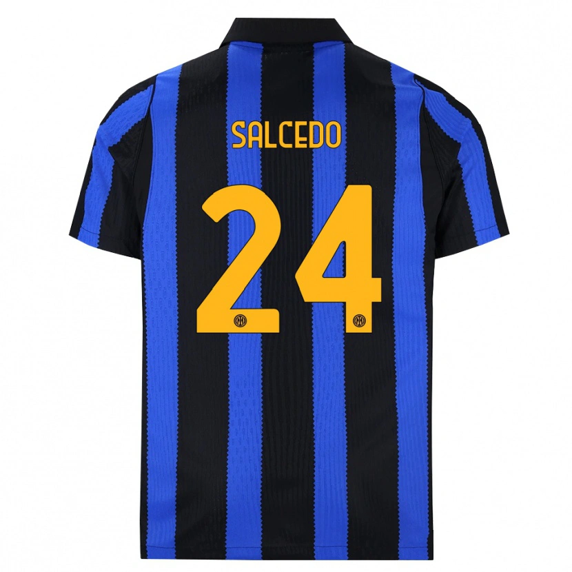 Danxen Women Eddie Salcedo #24 Black Blue Yellow Home Jersey 2026/27 T-Shirt