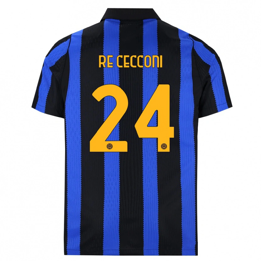 Danxen Women Gabriele Re Cecconi #24 Black Blue Yellow Home Jersey 2026/27 T-Shirt