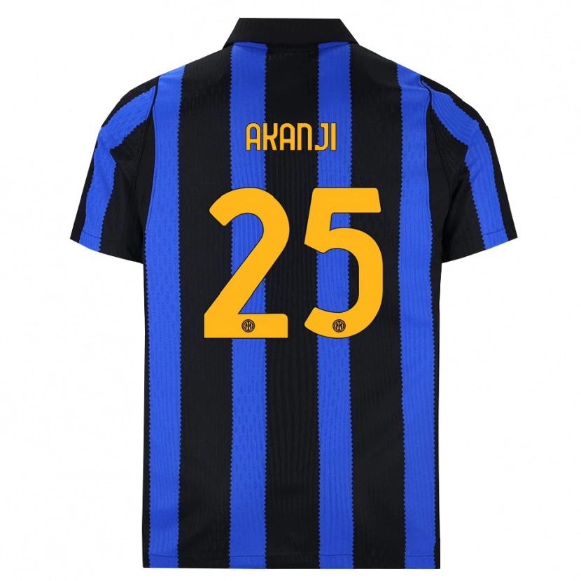Danxen Women Manuel Akanji #25 Black Blue Yellow Home Jersey 2026/27 T-Shirt