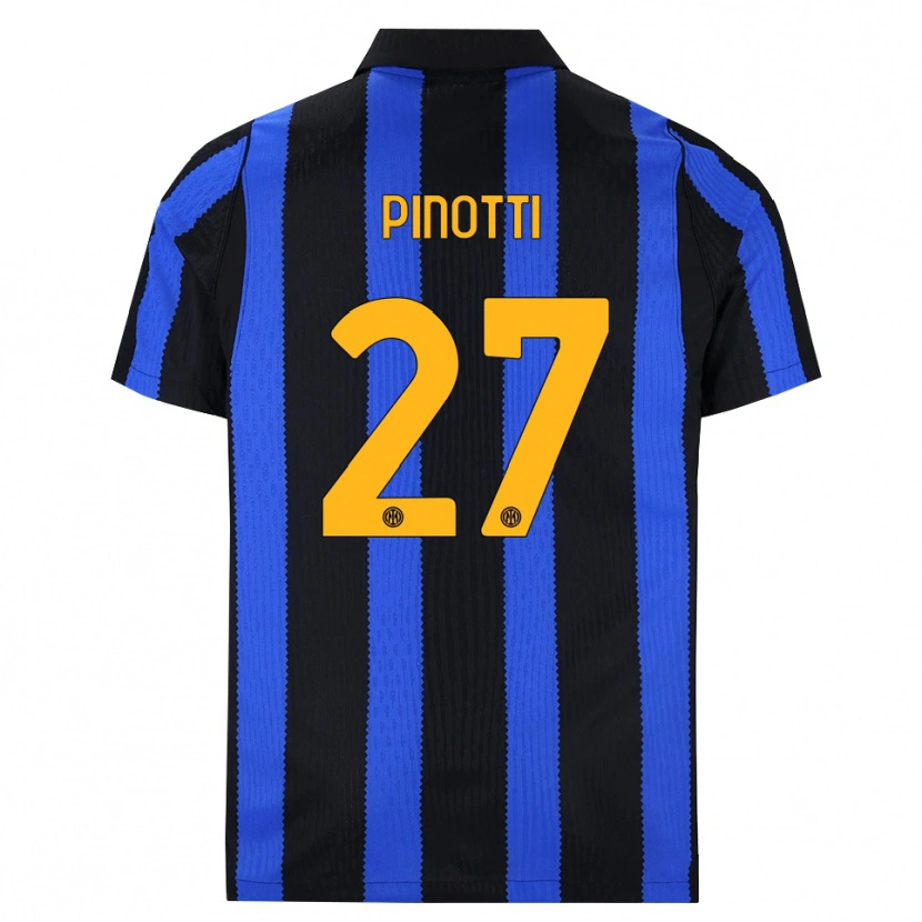Danxen Women Manuel Pinotti #27 Black Blue Yellow Home Jersey 2026/27 T-Shirt