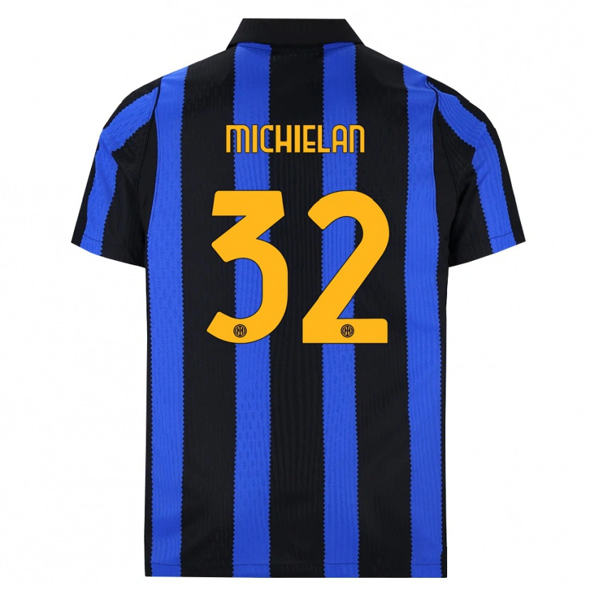Danxen Women Mattia Michielan #32 Black Blue Yellow Home Jersey 2026/27 T-Shirt