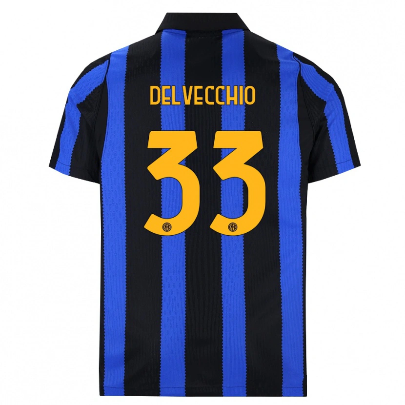 Danxen Women Gabriele Delvecchio #33 Black Blue Yellow Home Jersey 2026/27 T-Shirt