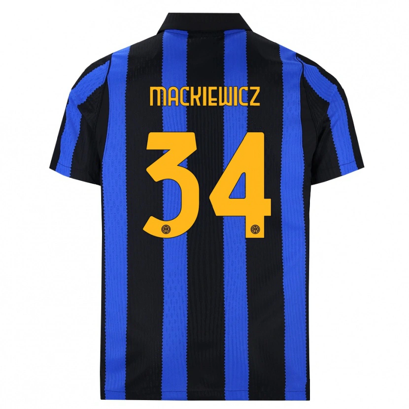 Danxen Women Patryk Mackiewicz #34 Black Blue Yellow Home Jersey 2026/27 T-Shirt