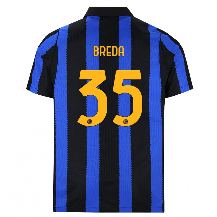 Danxen Women Cristian Breda #35 Black Blue Yellow Home Jersey 2026/27 T-Shirt