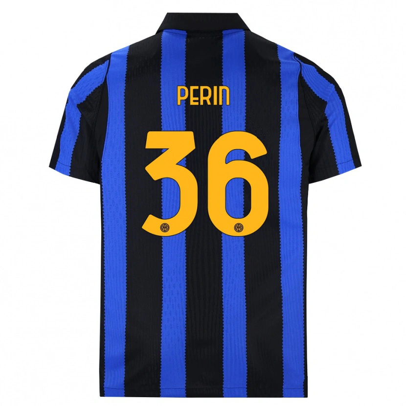Danxen Women Nicolo Perin #36 Black Blue Yellow Home Jersey 2026/27 T-Shirt