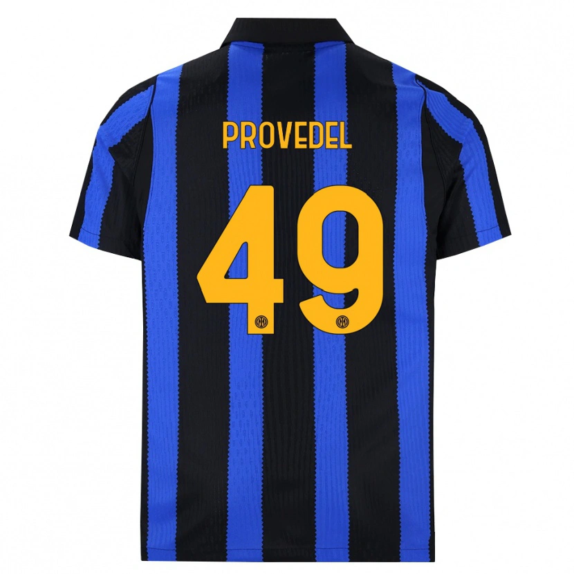 Danxen Women Ivan Provedel #49 Black Blue Yellow Home Jersey 2026/27 T-Shirt