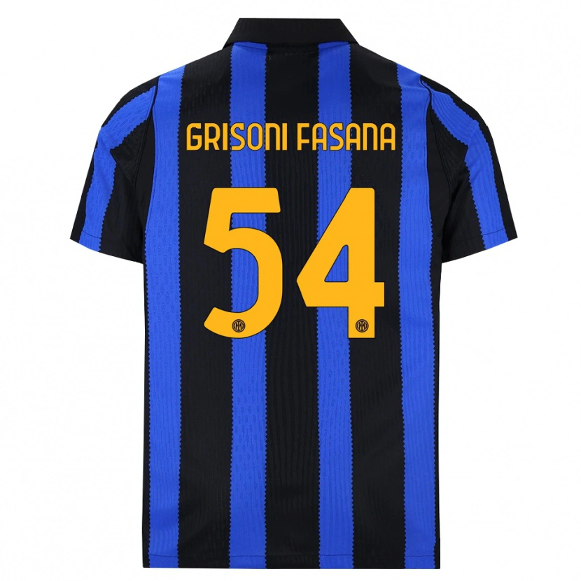 Danxen Women Marco Grisoni Fasana #54 Black Blue Yellow Home Jersey 2026/27 T-Shirt