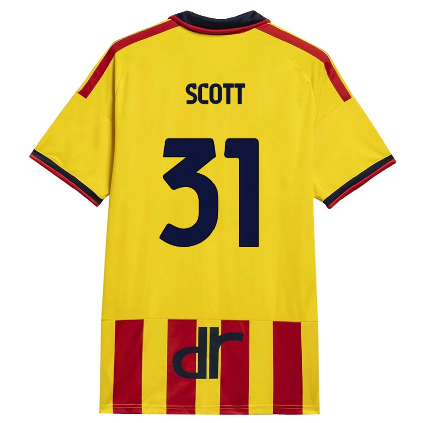 Danxen Women Elijah Scott #31 Yellow Red Home Jersey 2026/27 T-Shirt