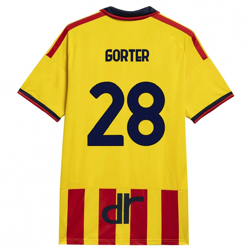 Danxen Women Olaf Gorter #28 Yellow Red Home Jersey 2026/27 T-Shirt