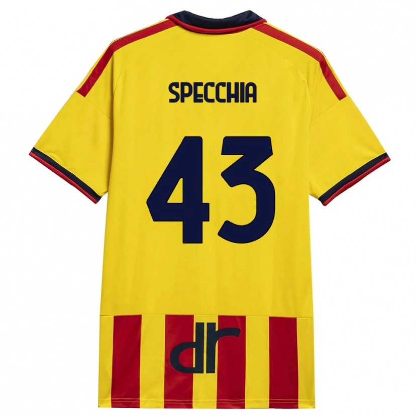 Danxen Women Marco Specchia #43 Yellow Red Home Jersey 2026/27 T-Shirt
