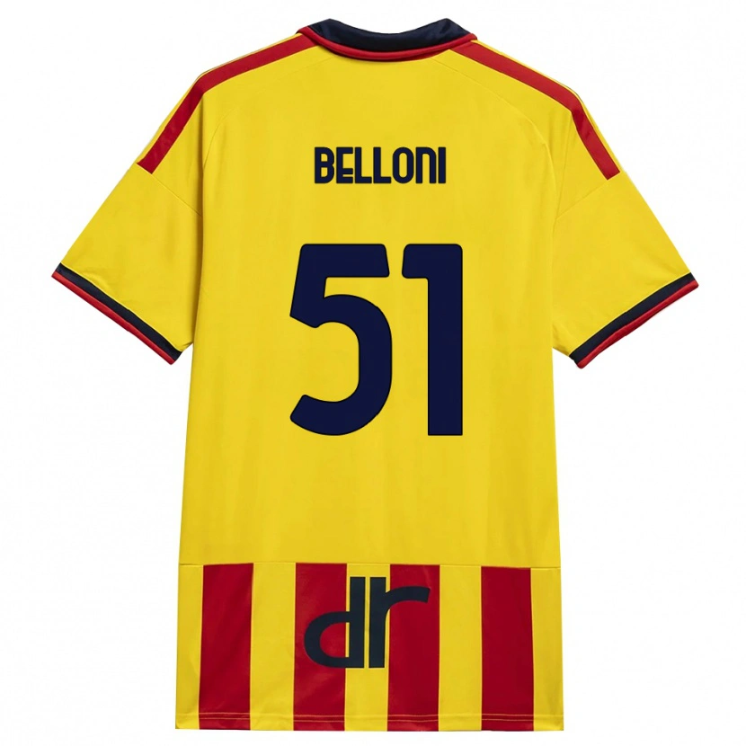 Danxen Women Giacomo Belloni #51 Yellow Red Home Jersey 2026/27 T-Shirt