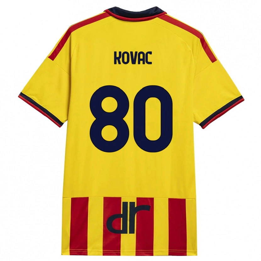 Danxen Women Niko Kovač #80 Yellow Red Home Jersey 2026/27 T-Shirt