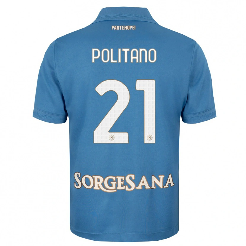 Danxen Women Matteo Politano #21 Haze Blue White Home Jersey 2026/27 T-Shirt