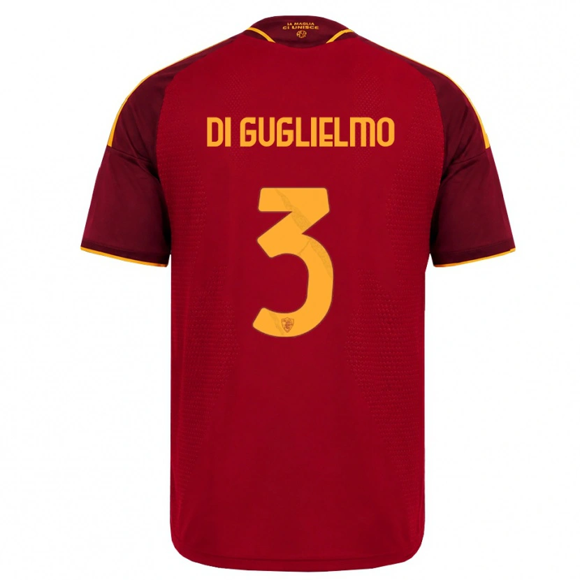 Danxen Women Lucia Di Guglielmo #3 Red Golden Yellow Home Jersey 2026/27 T-Shirt