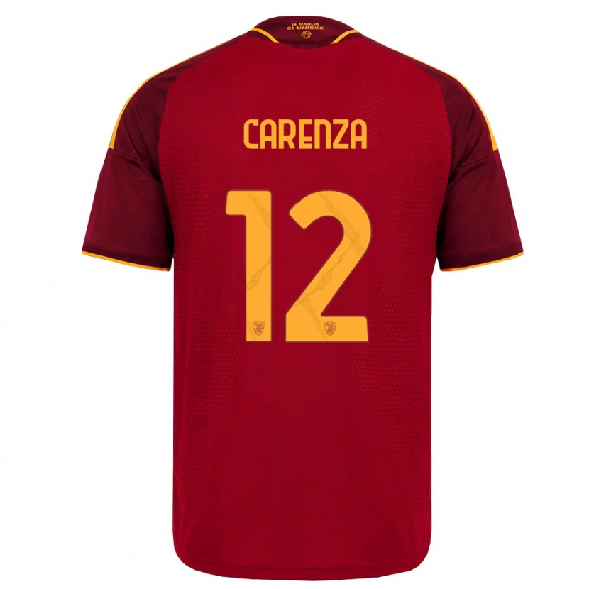 Danxen Women Dario Carenza #12 Red Golden Yellow Home Jersey 2026/27 T-Shirt