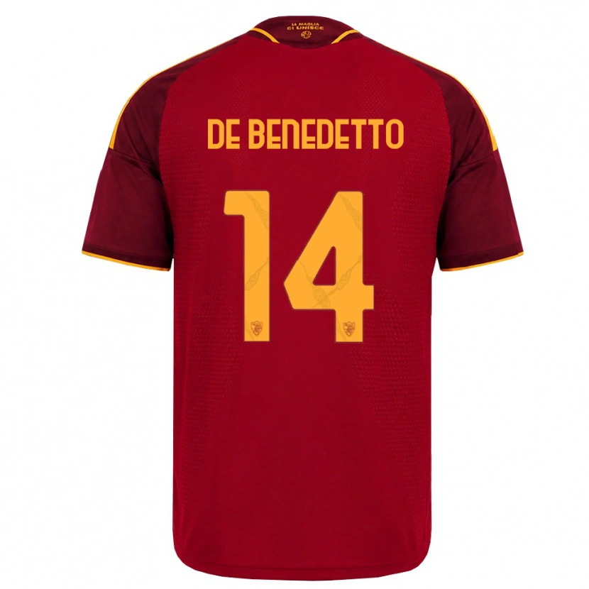 Danxen Women Lorenzo De Benedetto #14 Red Golden Yellow Home Jersey 2026/27 T-Shirt