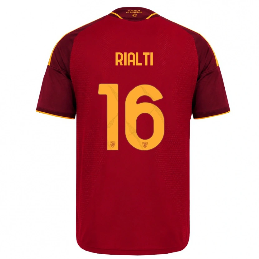 Danxen Women Daniele Rialti #16 Red Golden Yellow Home Jersey 2026/27 T-Shirt