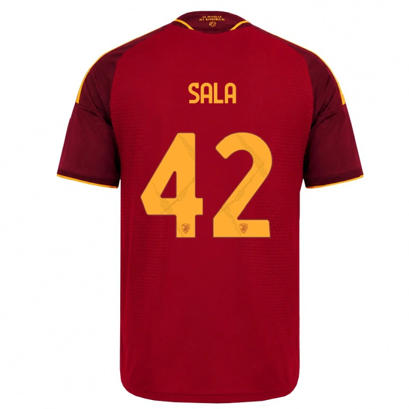 Danxen Women Edoardo Sala #42 Red Golden Yellow Home Jersey 2026/27 T-Shirt
