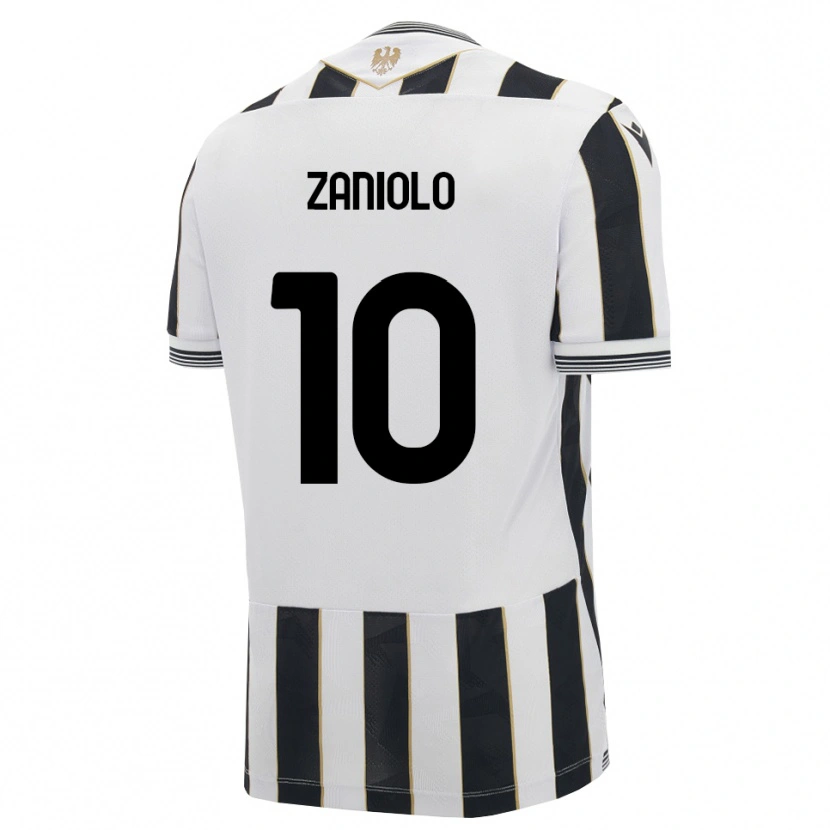 Danxen Women Nicolò Zaniolo #10 Black White Pink Home Jersey 2026/27 T-Shirt